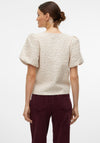 Vero Moda Merle Puff Sleeve Top, Beige