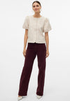 Vero Moda Merle Puff Sleeve Top, Beige