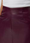 Vero Moda Nelly Faux Leather Mini Skirt, Wine