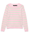 Vero Moda Doffy Striped Knit Jumper, Pink and Beige