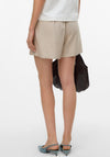 Vero Moda Mymilo Linen High Waist Shorts, Beige
