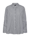 Vero Moda Inge Rhinestone Striped Shirt, Navy