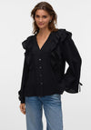 Vero Moda Kausa Frill Blouse, Black