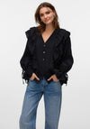 Vero Moda Kausa Frill Blouse, Black