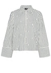 Vero Moda Leila Sequin Embellished Striped Shirt, White