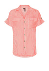 Vero Moda Bumpy Striped Short Sleeve Shirt, Red