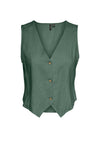 Vero Moda Mymilo V Neck Waistcoat, Green