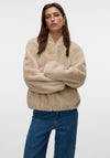 Vero Moda Sonjaliga Faux Fur Short Jacket, Beige