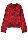 Vero Moda Kaila Patterned Knit Jumper, Red