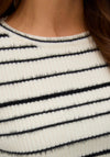 Vero Moda Vanda Rib Stripe Knit Sweater, Off White