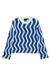 Vero Moda Libra Zigzag Knit Jumper, Blue