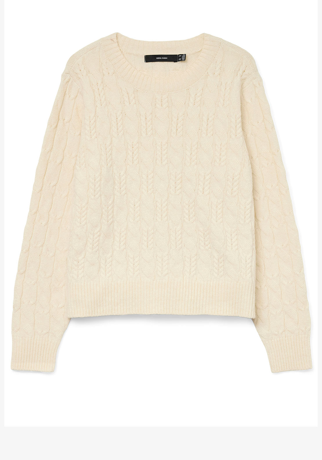 Vero Moda Aries Cable Knit Jumper, Cream