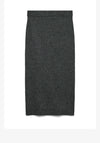 Vero Moda Brisa Knit Midi Skirt, Grey