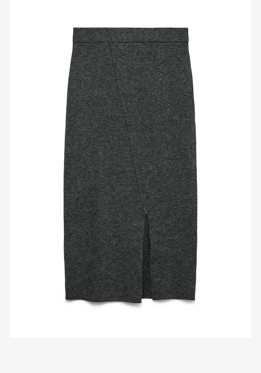 Vero Moda Brisa Knit Midi Skirt, Grey