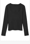 Vero Moda Million Square Neck Top, Black