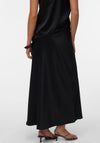 Vero Moda Merle Satin Feel Maxi Skirt, Black