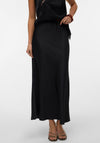 Vero Moda Merle Satin Feel Maxi Skirt, Black