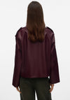 Vero Moda Nikolina Coated Short Trench Coat, Wine