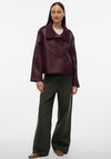 Vero Moda Nikolina Coated Short Trench Coat, Wine