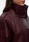 Vero Moda Nikolina Coated Short Trench Coat, Wine
