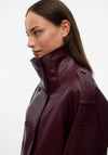 Vero Moda Nikolina Coated Short Trench Coat, Wine