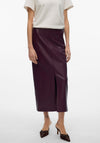 Vero Moda Olive Coated Pencil Skirt, Wine