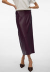 Vero Moda Olive Coated Pencil Skirt, Wine