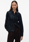 Vero Moda Carla Zebra Foil Print Shirt, Black