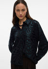 Vero Moda Carla Zebra Foil Print Shirt, Black