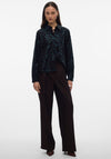Vero Moda Carla Zebra Foil Print Shirt, Black