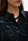 Vero Moda Carla Zebra Foil Print Shirt, Black