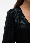 Vero Moda Carla Foil Zebra Wrap Dress, Black