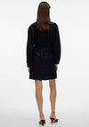 Vero Moda Carla Foil Zebra Wrap Dress, Black