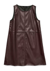 Vero Moda Luca Faux Leather Short Dress, Wine