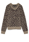 Vero Moda Newkai Leopard Knit Cardigan, Beige