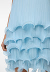 Vero Moda Cimmie Pleated Frill Layered Dress, Sky Blue
