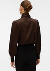 Vero Moda Nini Tie Neck Blouse, Brown