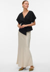 Vero Moda Merle Satin Feel Maxi Skirt, Beige