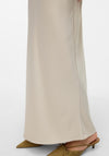 Vero Moda Merle Satin Feel Maxi Skirt, Beige