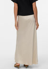 Vero Moda Merle Satin Feel Maxi Skirt, Beige