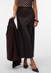 Vero Moda Merle Satin Feel Maxi Skirt, Brown