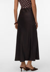 Vero Moda Merle Satin Feel Maxi Skirt, Brown