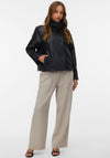 Vero Moda Nikolina Coated Short Trench Coat, Black