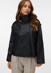Vero Moda Nikolina Coated Short Trench Coat, Black