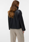 Vero Moda Nikolina Coated Short Trench Coat, Black