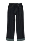 Vero Moda Alliso Rose Belted Wid Leg Jeans, Dark Blue