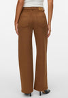 Vero Moda Tessa Faux Suede Wide Leg Trousers, Brown