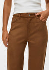 Vero Moda Tessa Faux Suede Wide Leg Trousers, Brown