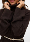 Vero Moda Rollneck Short Knit Dress, Chocolate