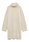 Vero Moda Aquarius Roll Neck Knit Dress, Cream